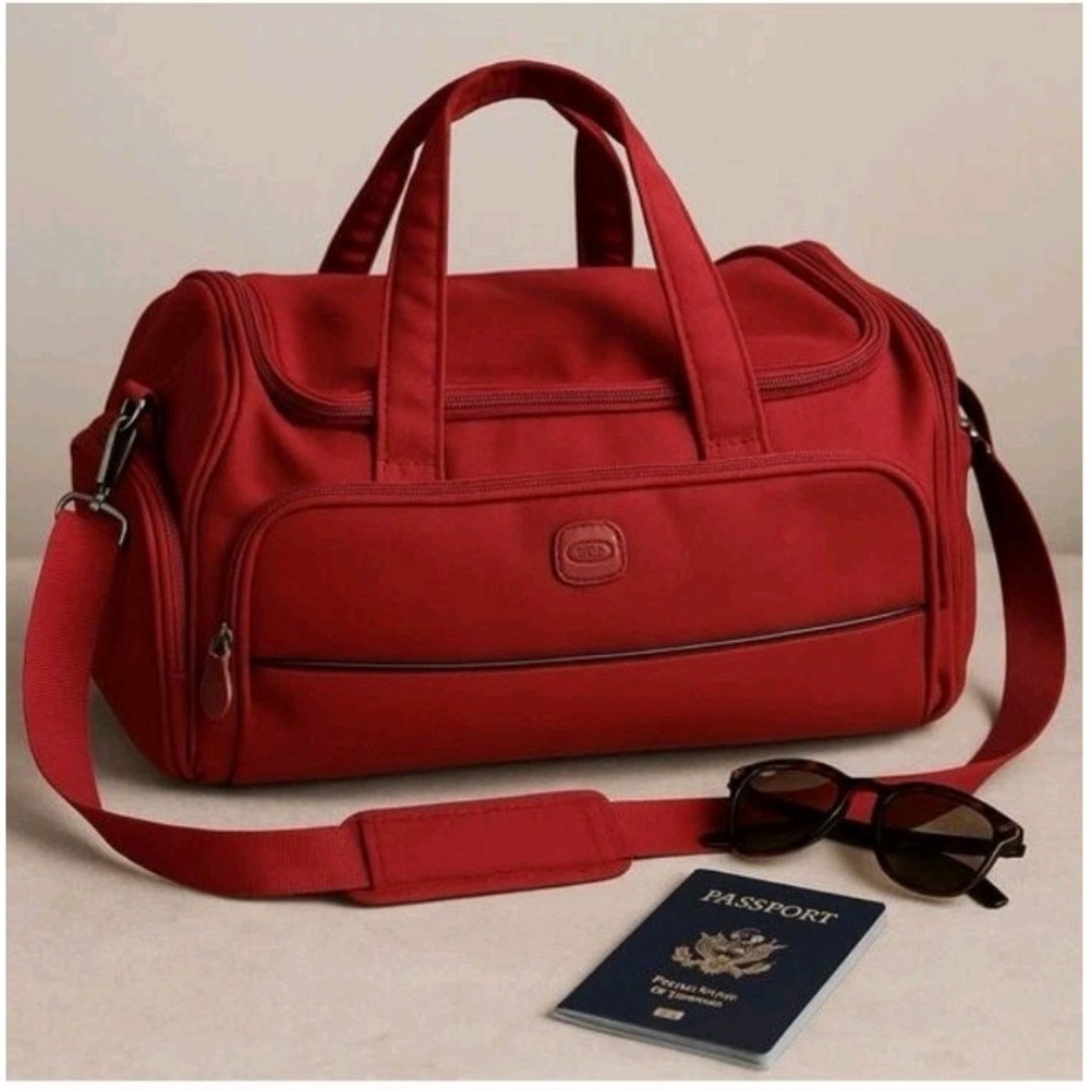 Bric's Milano X-Travel Weekend Duffle Gym Bag Carry On Luggage 20" Red No Strap